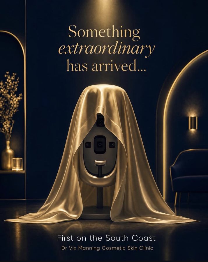 Before: dark gold post announcing “Something extraordinary has arrived”, first on the South Coast